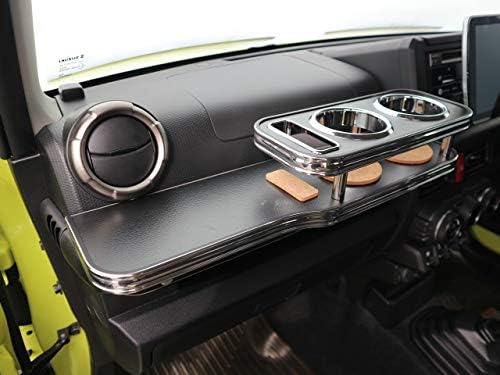 Amazon 数量限定 Jb７４wジムニーシエラ フロントテーブル レザーブラック 携帯ホルダー助手席側 ブラックフルメッキ トレイ 車 バイク