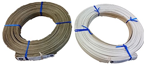 1 Pound Coil of Flat Reed for Basket & Seat Weaving, Natural or Smoked Color, Any Width, 1/4