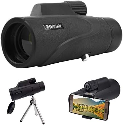 Monocular Telescope with Smartphone Adapter and Tripod, 10X42 Monocular for Adult Bird Watching, Hunting, Camping, Hiking