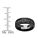 Men's Stealth Black Titanium Wedding Band Ring with Black Cubic Zirconia CZ, Size 11