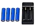 Aweek® 4Pcs 14500 2000mAh 3.7V Li-ion Lithium Rechargeable Battery AA Batteries For Cree Led Flashlight + 14500 Charger (4 Pcs Battery with Charger)