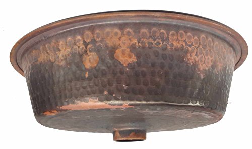 Egypt gift shops Very SMALL Vessel Dark Flame Burnt Cabin Vehicle Copper Bath Sink Remodel