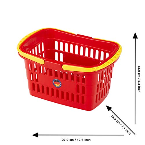 Theo Klein 9692 Shopping Basket, Sturdy Basket Made of Plastic, Practical Handle and Suitable for Children, Dimensions: 26.5 cm x 17.5 cm x 14 cm, Toys for Children from 2 years