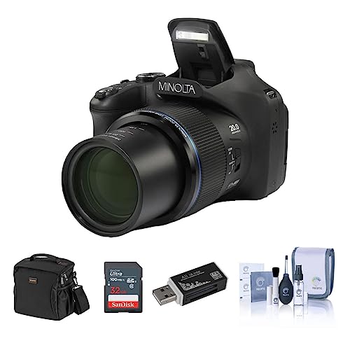 Minolta MN67Z 20MP FHD WiFi Bridge Camera with 67x Optical Zoom, Black