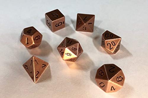 Chessex: 7-Die Set Metal: Copper Color - 27204