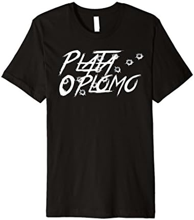 Men's Plata O Plomo Narco T-Shirt Large Black