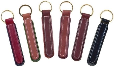 Tory Leather Padded Key Fob - Havana/oakbark