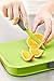 Home and Above Modern Non-Slip Cutting Board with Hidden Compartments for Included Knife and Mini Fork Set, PBA Free Chopping Board, Green