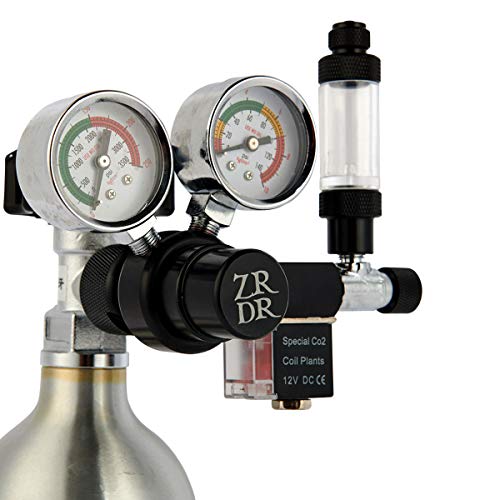 ZRDR CO2 Regulator Aquarium 12V DC CO2 Solenoid Pressure Regulator with