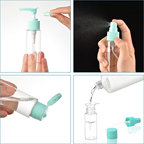 16 Packs Travel Bottles Set, TSA Approved Leak Proof Silicone Travel