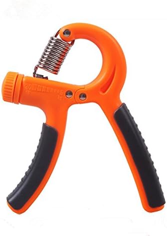 Hand Grip Strengthener Strength Trainer Adjustable 11-44 lbs Resistance Lbs Best Hand Exerciser Gripper (Orange)
