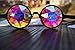 Kaleidoscope Glasses - Rainbow Prism Diffraction Glasses - Experience Amazing Vivid Colors by Funky Goggs (Black)