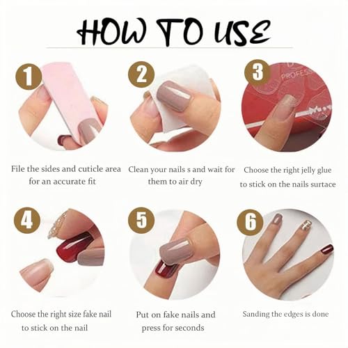 Christmas Press on Nails Short Almond Fake Nails with Gingerbread Man Designs Nails Press Ons Snowflake Glue on Nails Full Cover False Nails Christmas Acrylic Nails for Women 24Pcs - Image 6