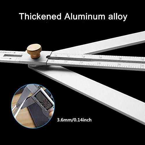 Bevel & Corner Protractor, Aluminium Alloy Corner Angle Finder,Miter Angle Measuring Ruler, Multi Angle Measurement Tool for Woodworking,Flooring Tile,DIY Lovers