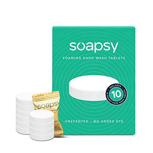 Soapsy Foaming Hand Soap Tablets (10 Tablets), Effervescent Tablets