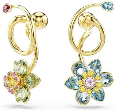 Amazon.com: Swarovski Idyllia Pierced Earrings with Pink Flower