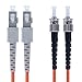 SC to ST Fiber Patch Cable Multimode Duplex - 3m (9.84ft) - 62.5/125um OM1 LSZH - Beyondtech PureOptics Cable Series