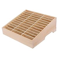 Ozzptuu 36-Grid Wooden Cell Phone Holder Desktop Organizer Storage Box for Classroom Office