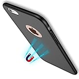 iPhone 7 Plus Case, Haobuy Shock-Absorption Anti-Fingerprint Invisible Built-in Magnetic Metal Plate Phone Case, Ultra Thin Lightweight Slim Protective Cases Cover for iPhone 7 Plus 5.5'' - Black