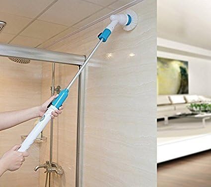 Electric Spin Scrubber, Cordless Tub and Tile Scrubber with 3 Replaceable Cleaning Scrubber Brush Heads, 1 Extension Arm and Adapter for Bathroom, Floor, Wall and Kitchen