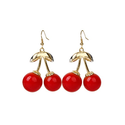 Science Purchase 1 Pair Women Fashion Cherry Drop Dangles Rhinestone Ear Studs Earrings (78CHERRY) - Thumbnail 7