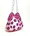 Clutch Purse Ornament Pink Leopard Print Beaded Glass