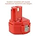 POWERAXIS 12V 2.0Ah Replacement Battery for Makita 1222, 1233, 1234, PA12, 1220, 1235, 1235B, 1235F, 192696-2, 192698-8, 192698-A, 193138-9, 193157-5 Cordless Power Tool(Red)