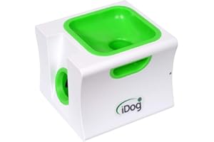 IDOGMATE Interactive Ball Launchers for Dogs Rechargeable, Automatic Dog Ball Launcher for Small Dogs (with 3 1.75" Mini Balls not Normal Size)