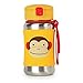 Skip Hop Toddler Sippy Cup with Straw, Zoo Stainless Steel Straw Bottle, Monkey (Discontinued by Manufacturer)
