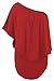 Sidefeel Womens Red Dresses Off Shoulder Ruffles Night Club Bodycon Mini Dress Medium