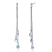 DESIMTION Gifts for Wife Sterling Silver Dangling Dangle Earrings for Women Crystals form Swarovski