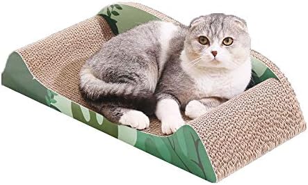 Teecuu Petstages Cat Scratcher Cat Sofa Grab, and Environmentally Friendly Corrugated, Thick and Durable, Comfortable and Not Hurting Cat Claws, Cat Claw Board Cat Supplies (pink, Green)