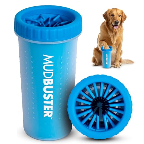 Dexas MudBuster Pro Draagbare pootreiniger voor honden, hoogwaardige kwaliteit, dierbenodigdheden en accessoires, blauw