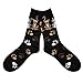 TeeHee Cat Lover Women's Cotton Crew Socks-Black