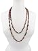60 Inch Matte Finish Picasso Jasper Multi-layer Long Endless Infinity Beaded Necklace. (Picasso Jasper)