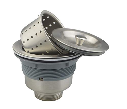Waste Outlet For Bowl Backwash Sink Hair Strainer Deep Waste with Basket (36 mm tread all the way down NO PIPE)