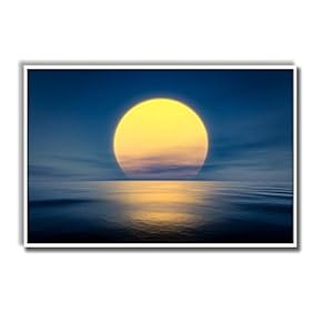 Framed Canvas Home Artwork Decoration Beautiful Sunrise Canvas Wall Art for Living Room, Bedroom - 16x24 inches