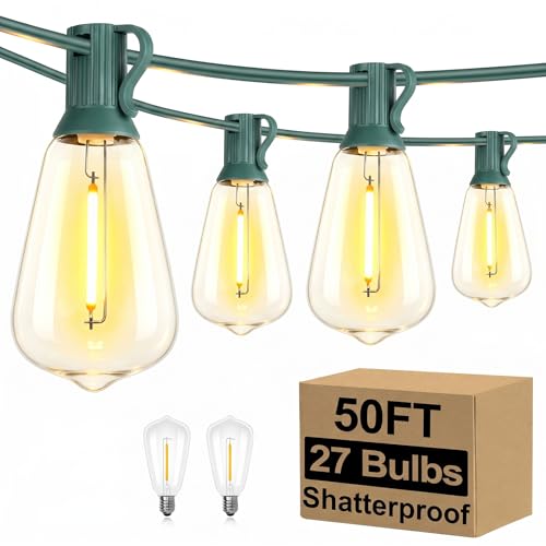 Brightever Outdoor String Lights 27 Bulbs