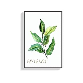 Framed Canvas Wall Art for Living Room, Bedroom Bay Leaves Canvas Prints for Home Decoration Ready to Hang - 16x24 inches