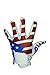 KarmaSports Leather Golf Glove, Anti-Slip Grip with American Flag design