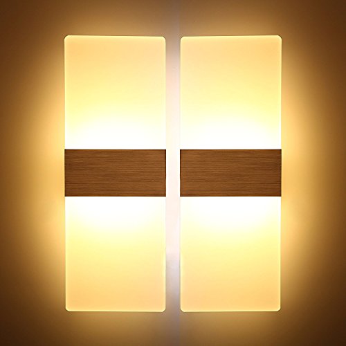 LED Wall Light, Modern LED Wall Sconces Decorative Lamps Night Light for Bathroom, Bedroom, Balcony, Corridor 