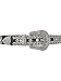 Black Gorgeous Rhinestone Studded Fancy Belt Size X-Large(42-44),black