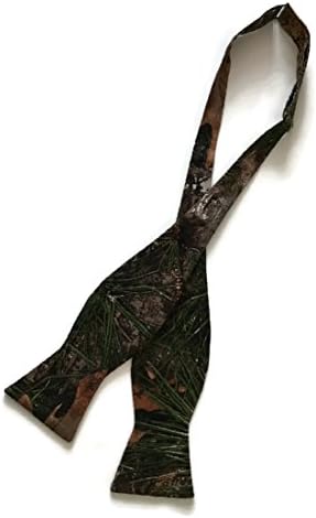 Men’s Self-Tie Bow Tie Timber &amp; Pine Camouflage Design (mens)