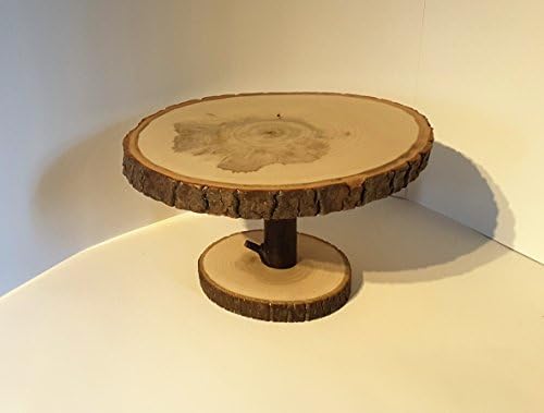 11" by 11.5" Rustic tree slice display stand, plant stand, wood slice cake stand, rustic wedding décor, centerpiece