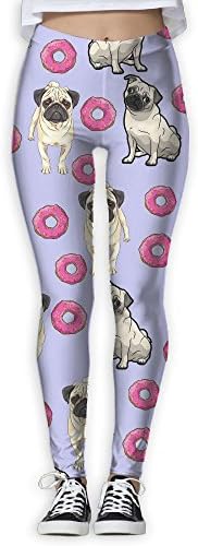 LEDF PANTS Cute Pug Donuts Women's Prolific Health Fitness Power Flex Yoga Pants Leggings