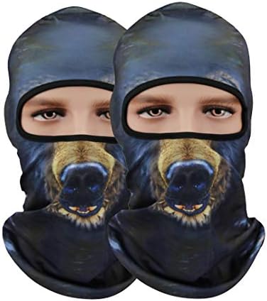 Pack of 2 Breathable Animal Winter Ski Riding Motorcycle Face Cover Mask Balaclava Face Hats