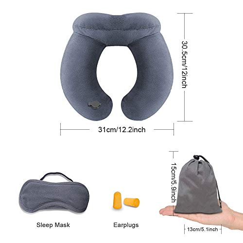 Cuscino-da-Collo-Mixigoo-Cuscino-da-Viaggio-Gonfiabile-con-Maschera-per-Occhi-Tappi-per-Orecchie-Cuscino-per-supporto-collo-per-Aerei-Automobili-Ufficio-Grigio