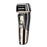 MOOSOO M Electric Razors for Men Electric Shaver with Upgraded Autosensing Motor/Pop-Up Beard Trimmer / 800mAh Rechargable / 60min-runtime Wet Dry Black (G3 Golden Warrior - 2019 Upgraded Version)