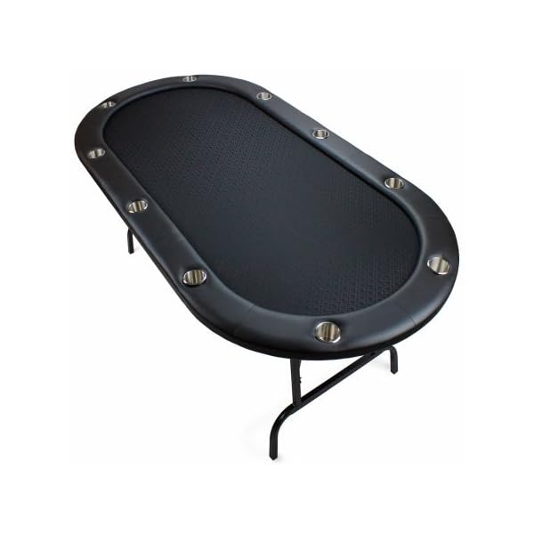 10Player Casino Poker Game Table with Stainless Steel Cup Holders and