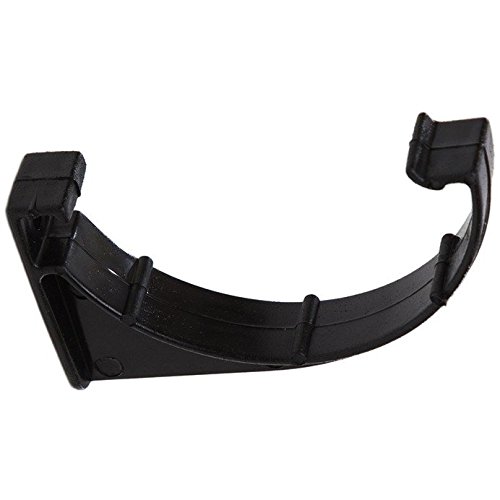 Pack of 3 x RM309B Black Polypipe Mini Gutter Fascia Bracket Half Round for shed, Conservatory, Porch etc Mini guttering 75mm NOT Standard House Size - Smaller